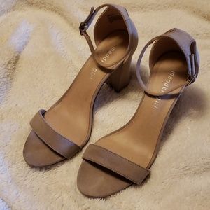 Nude Madden Girl block heel sandals
